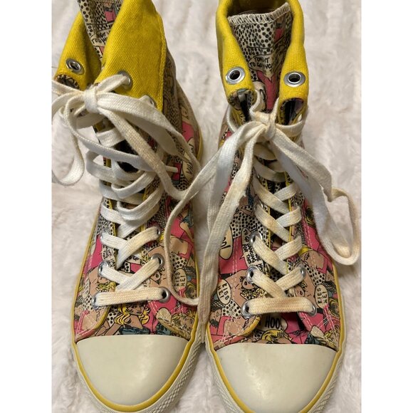 Rouge Helium High Top Canvas Sneakers Chucky-07 Wha Hoo! Unisex Size 7.5M (READ) - Picture 16 of 16